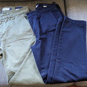 Peter Manning Slim Fit Chinos 28 x 27 (Olive)